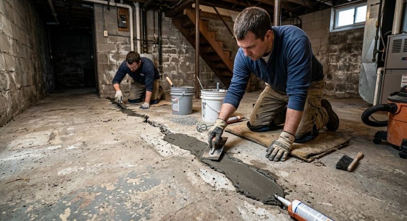 Cracked Basement Floor Repair in Port Orange, FL
